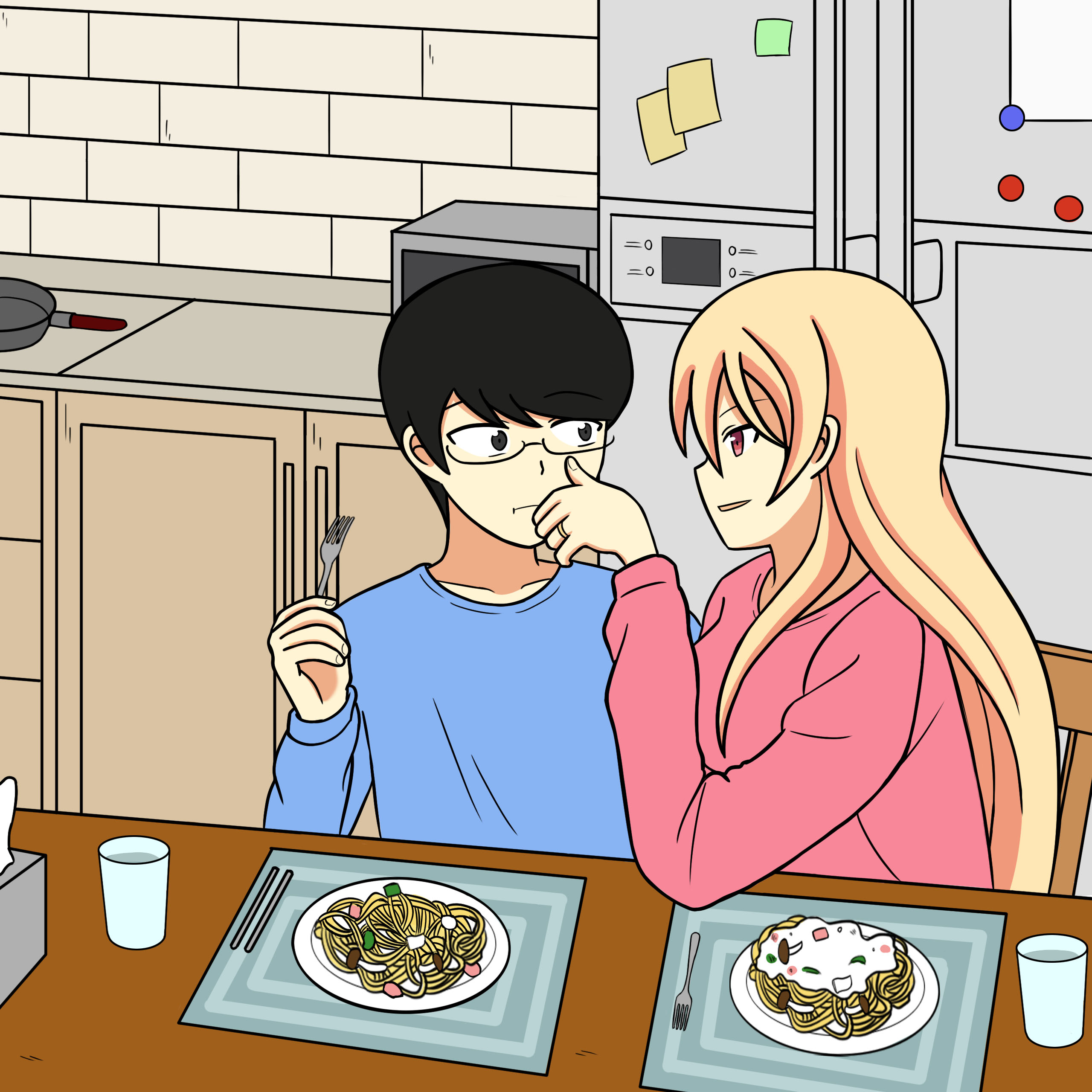 Souji Senran Kagura Absurdres Highres Tagme Blonde Hair Couple Husband And Wife Image