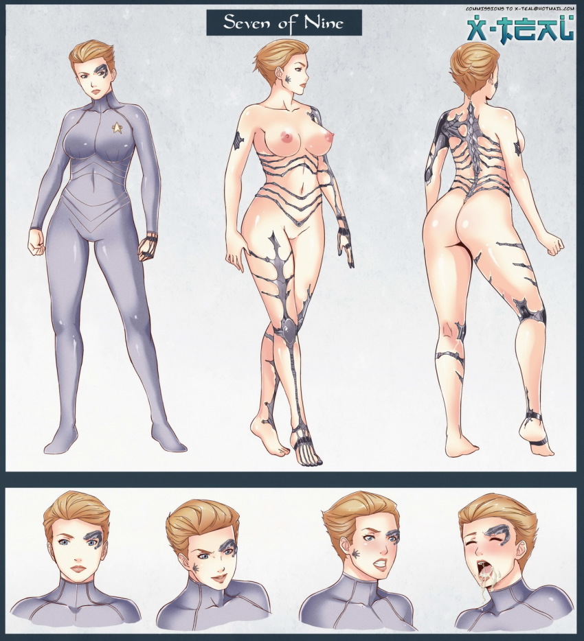 hentai full body uncensored x-t3al, seven of nine, star trek, highres, 1girl, ass, barefoot, blush,  breasts, cum, cum in mouth, cyborg, feet, full body, kneepits, nude,  science fiction, uncensored - Image View - | Gelbooru -