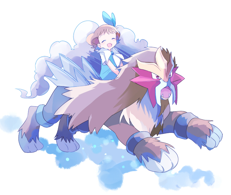 1girl entei gen_2_pokemon legendary_pokemon mei_(maysroom) molly_hale nintendo pokemon pokemon_(anime) pokemon_(classic_anime) pokemon_3:_the_movie_-_spell_of_the_unown:_entei