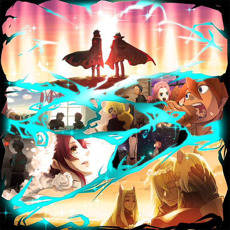 00s attenborough_cortitch backlighting boota_(ttgl) bread cape cybela_kuto darry_adai dayakka food from_behind gabal_docker gimmy_adai head_wreath kamina_(ttgl) leeron_littner leite_jokin light_rays lordgenome memusu multiple_boys multiple_girls personification rossiu_adai silhouette simon_(ttgl) smile spoilers standing tengen_toppa_gurren_lagann tetsukan tsuuma umapan viral_(ttgl) wind yoko_littner
