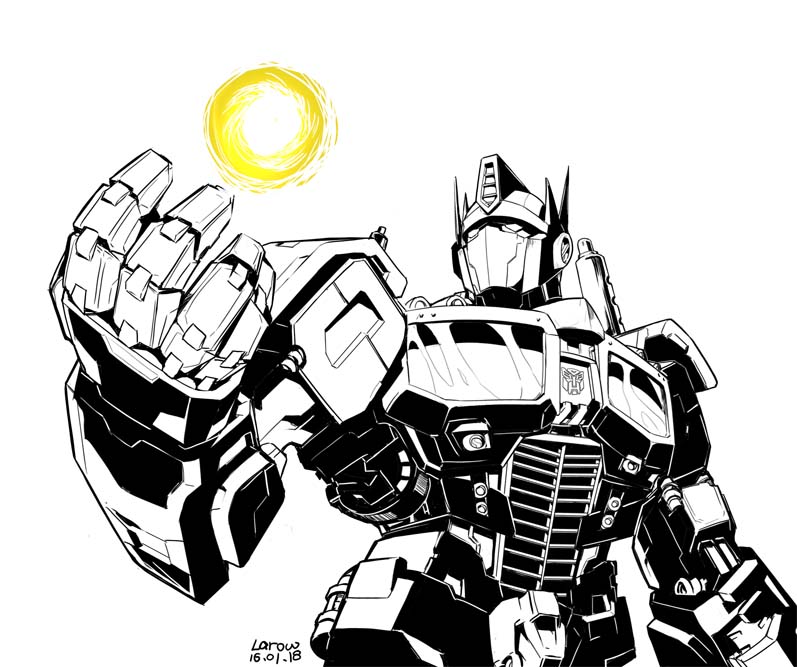 1980s_(style) 1boy autobot energon energy glowing greyscale headgear insignia larow machine machinery mecha monochrome no_humans retro_artstyle optimus_prime retro_artstyle robot transformers