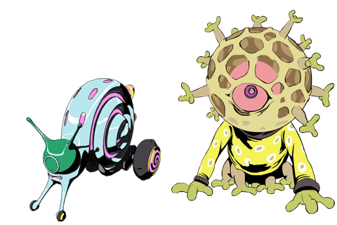 1other alien cyclops official_art one-eyed promotional_art shirt snail tailenders tellumin vehicle yellow_shirt