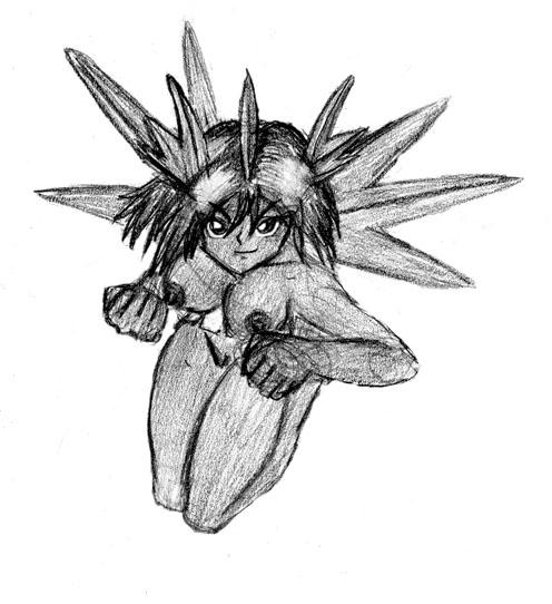 1girl gen_1_pokemon hand_drawn looking_at_viewer monster_girl nintendo pokemon seadra