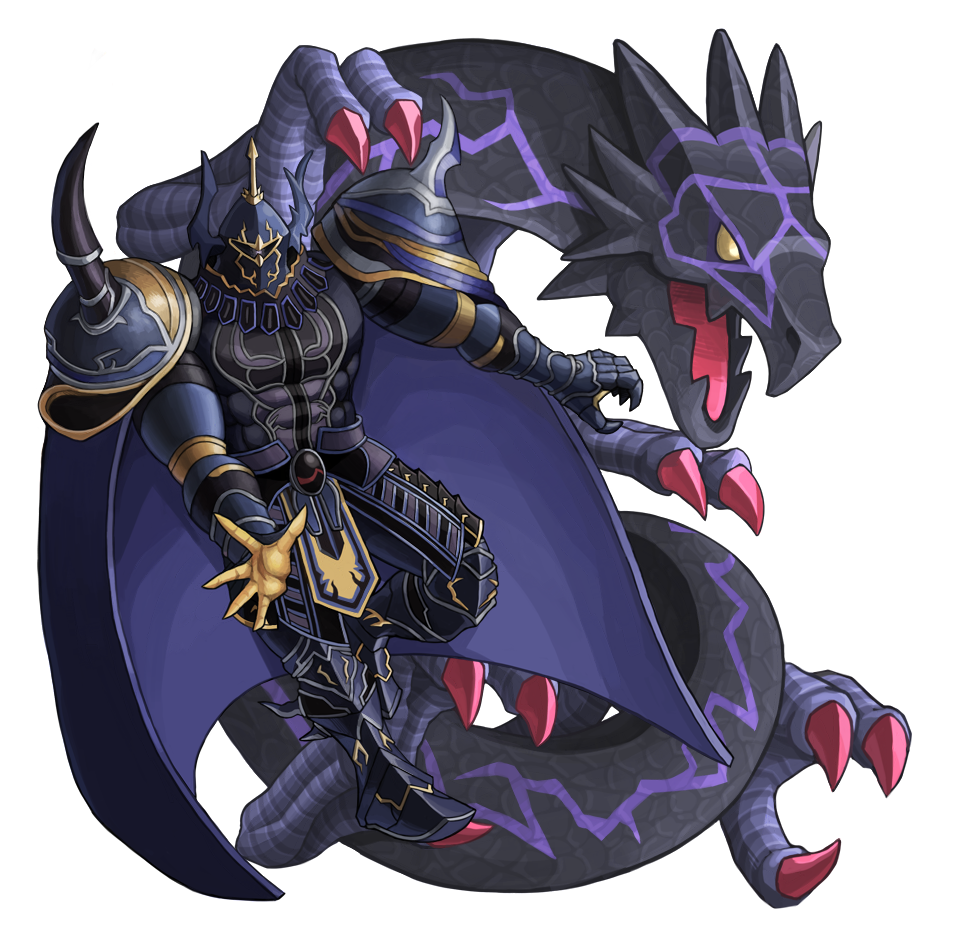 1boy armor ayyk92 black_armor cape dragon fake_horns final_fantasy final_fantasy_iv full_body gauntlets golbez helmet horned_helmet male_focus muscular open_mouth shoulder_armor standing standing_on_one_leg weapon white_background yellow_eyes