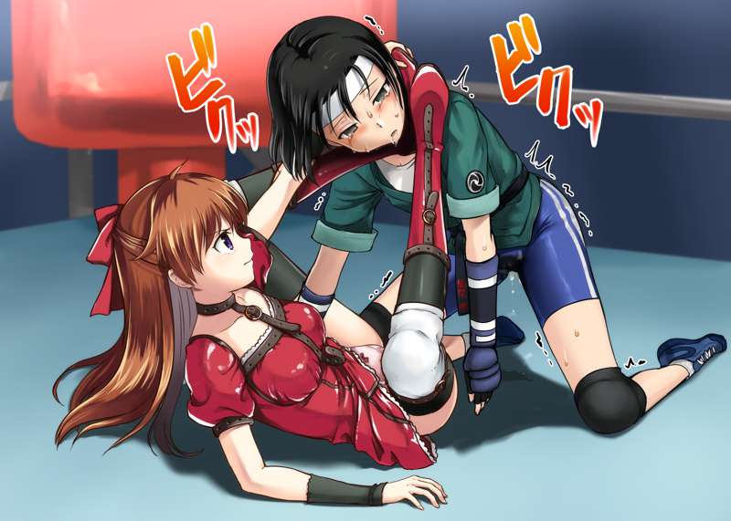 2girls bike_shorts catfight kazama_jun multiple_girls mutou_megumi ryona tagme tekken watari_laboratory wrestle_angels wrestling