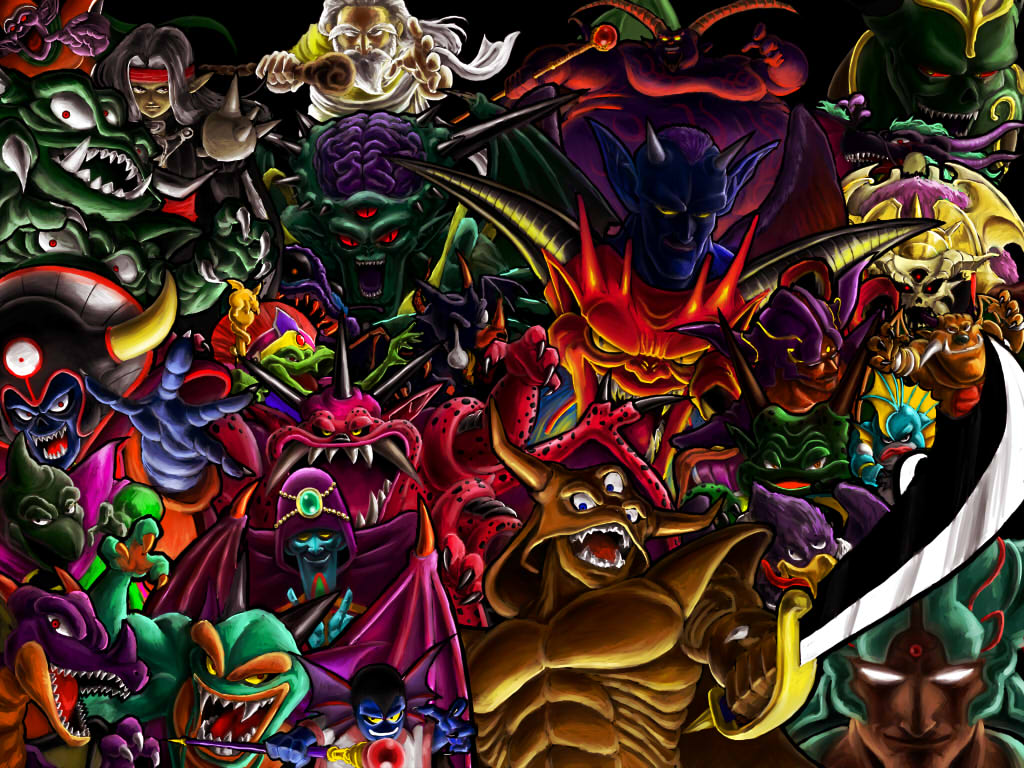 6+boys aamon_(dq4) baramos bat_wings blue_skin character_request claws cloak colored_sclera colored_skin commentary_request dark_dream_(dq6) death_pisaro deathtamor dhuran_(dq6) dragon dragon_lord dragon_quest dragon_quest_i dragon_quest_ii dragon_quest_iii dragon_quest_iv dragon_quest_ix dragon_quest_v dragon_quest_vi dragon_quest_vii dragon_quest_viii dual_persona ergius estark fake_horns fins gema_(dq5) glowing glowing_eyes green_scales green_skin hargon head_fins headband helmet holding holding_staff holding_sword holding_weapon horned_helmet horns in-franchise_crossover kaosu_(kaosu0905) mage_staff mildrath monster monster_boy monster_focus mortamor multiple_boys muscular muscular_male no_pupils nose_horn open_mouth orgo_demira parted_hair pink_skin pisaro pointy_ears purple_cloak purple_scales red_eyes red_headband red_skin rhapthorne sharp_teeth sidoh spiked_pauldrons staff sword teeth triclops weapon white_eyes white_hair wings yellow_sclera zoma