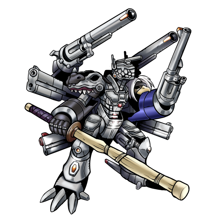 digimon digimon_(creature) fusion gundramon kotemon metaltyranomon oridigi original sangomon solo