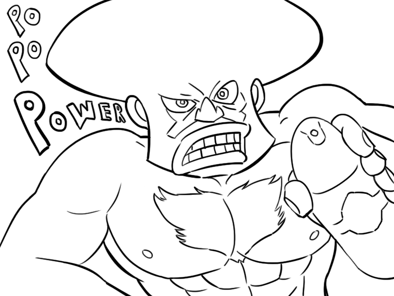 10s 1boy abs afro bad_id bb_(baalbuddy) chest_hair garterbelt_(psg) greyscale inactive_account lineart male_focus meme monochrome muscular old_spice panty_&amp;_stocking_with_garterbelt solo spray_can teeth