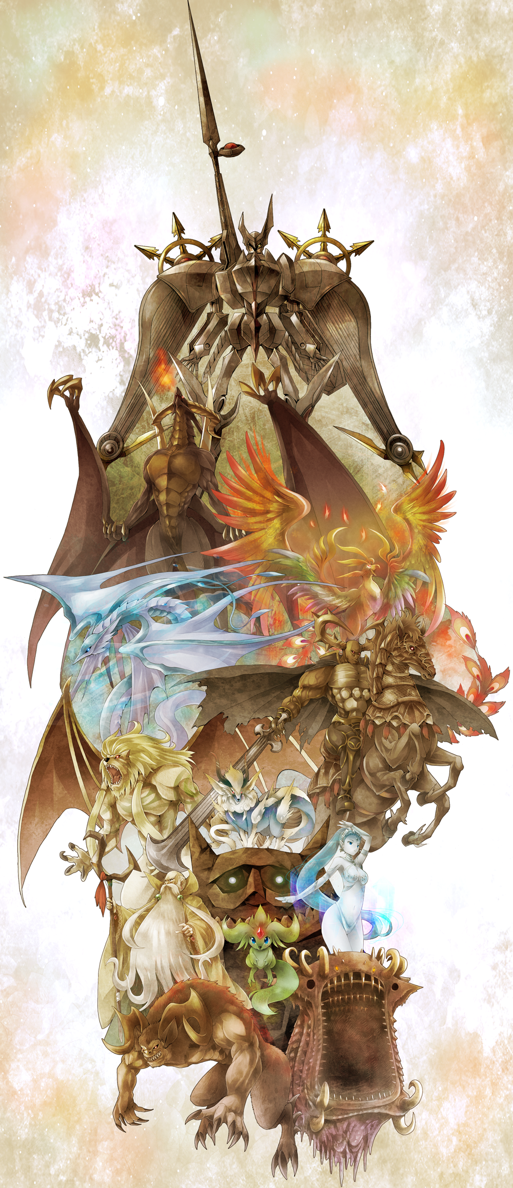 00s 1girl 2boys ark_(final_fantasy) ark_(final_fantasy_ix) atomos bad_id bad_pixiv_id bahamut_(final_fantasy) bird carbuncle_(final_fantasy) fenrir_(final_fantasy) final_fantasy final_fantasy_ix grevier highres ifrit_(final_fantasy) leviathan_(final_fantasy) long_image maduin_(final_fantasy) michii_yuuki multiple_boys odin_(final_fantasy) pheonix_(final_fantasy) phoenix phoenix_(final_fantasy) ramuh shiva_(final_fantasy) sleipnir tall_image titan_(final_fantasy)