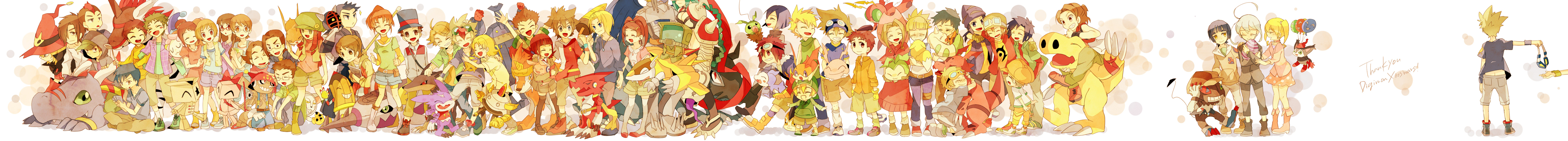 absurdres agumon_(digimon_savers) akashi_tagiru allomon amano_nene_(digimon_xros_wars) amano_yuu_(digimon) aonuma_kiriha armor bacomon ballistamon beelzebumon_(digimon_xros_wars) betsumon blonde_hair blush braid breasts chibimon cutemon daimon_masaru_(digimon_savers) damemon digimon digimon_(creature) digimon_xros_wars digimon_xros_wars:_toki_wo_kakeru_shounen_hunter-tachi digitama dobermon dorulumon dracumon egg ekakimon everyone funabashi_kiichi glasses goggles good_end greymon_(digimon_xros_wars) guilmon gumdramon hair_ornament hairclip hairpin haruki_(digimon) helmet highres himi_tomoki hinomoto_akari ichijouji_ken ishida_yamato izumi_koshiro kanbara_takuya kaoru_(digimon) ken_(digimon_xros_wars) kenzaki_musashi koromon kotemon kudou_taiki long_hair makino_ruki mashimo_hideaki matsuda_takato mervamon minamoto_kouji minomon mizuki_(digimon) mogami_ryouma monitamon motomiya_daisuke ninja noboru_(digimon) opossummon orange_eyes patamon pillomon pink_eyes pinochimon pokomon_(digimon) ponytail red_hair shibayama_junpei short_hair shouta_(digimon) shoutmon_king_ver. small_breasts sparrowmon split_ponytail submarimon suzaki_airu tachikawa_mimi takahashi_mami takaishi_takeru tamura_makoto_(digimon) tanemon tentomon tobari_ren tsurugi_zenjirou twintails unimon wings witchmon