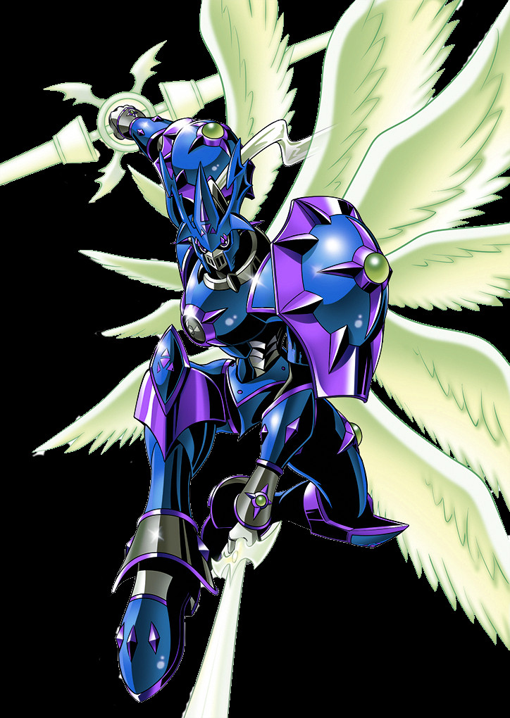 armor chaosdukemon digimon digimon_(creature) digital_hazard dukemon_chaos_mode full_armor official_art solo third-party_edit wings