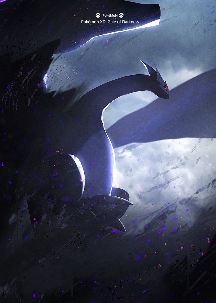 cloud cloudy_sky corruption dark_persona darkness gen_2_pokemon giant legendary_pokemon long_neck lugia nintendo otsumami_(bu-bu-heaven) pokemon pokemon_(creature) pokemon_xd red_eyes shadow_lugia sky
