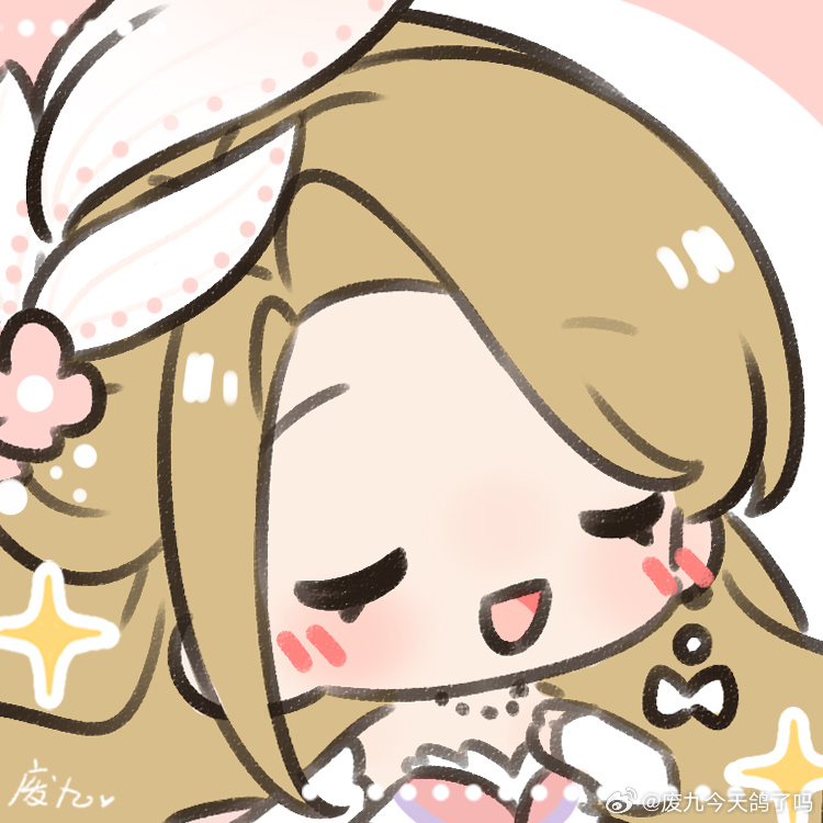 ... 1girl bare_shoulders bead_necklace beads blonde_hair bow bow_earrings bridal_gauntlets chibi chinese_commentary closed_eyes commentary_request dress earrings eyelashes fairytale_swan_(infinity_nikki) feather-trimmed_dress feather_hair_ornament feathers feijiu_jintian_ge_le_ma flower hair_flower hair_ornament hand_on_own_chest happy infinity_nikki jewelry light_blush long_hair necklace nikki_(series) pink_dress pink_flower red_background signature single_earring solo sparkle strapless strapless_dress two-tone_background upper_body watermark weibo_watermark white_background white_bow white_bridal_gauntlets