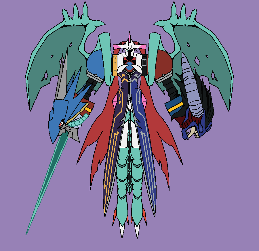 chaosmon corruption demon_(digimon) digimon digimon_(creature) fusion oridigi original solo ulforcev-dramon