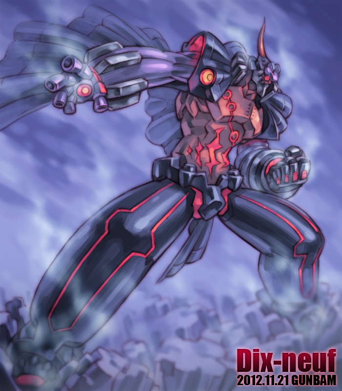 00s 2012 artist_name babamba character_name dated dix-neuf mecha no_humans robot solo steam super_robot top_wo_nerae!_(series) top_wo_nerae_2!