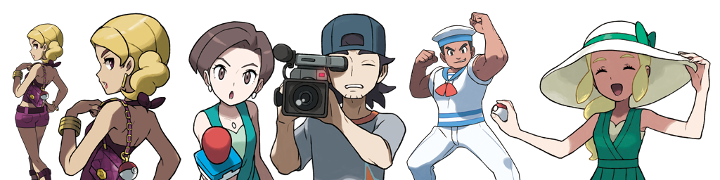 10s beauty_(pokemon) derivative_work gabby_(pokemon) lady_(pokemon) nintendo npc_trainer official_art pokemon pokemon_oras sailor_(pokemon) ty_(pokemon) vector_trace