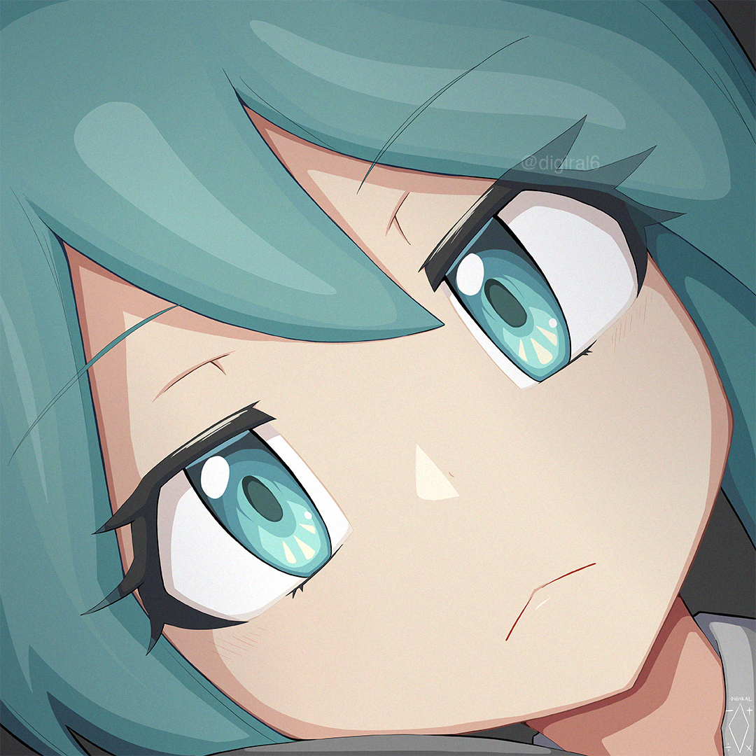 1girl :&lt; aqua_eyes aqua_hair artist_logo artist_name close-up commentary_request digiral frown god_i_wish_that_were_me_(meme) hair_between_eyes hatsune_miku logo looking_at_viewer meme solo vocaloid