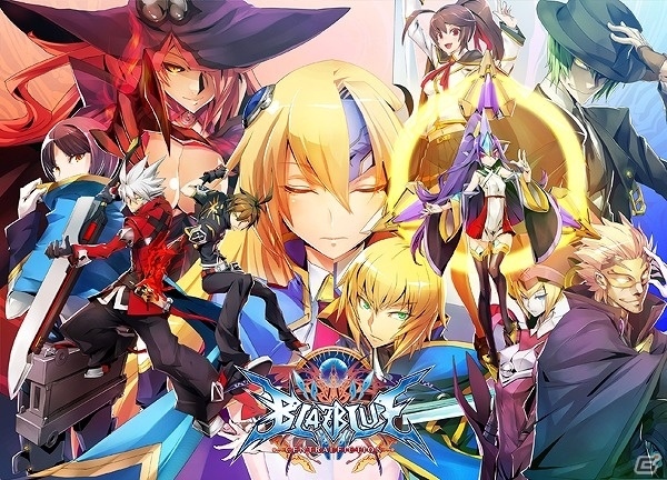 arc_system_works bare_shoulders blazblue blazblue:_central_fiction breasts celica_a._mercury detached_sleeves hades_izanami hazama hibiki_kohaku jpeg_artifacts konoe_a._mercury long_hair mikado_(blazblue) mu-12 naoto_kurogane noel_vermillion official_art purple_hair ragna_the_bloodedge red_eyes relius_clover sideboob skirt very_long_hair