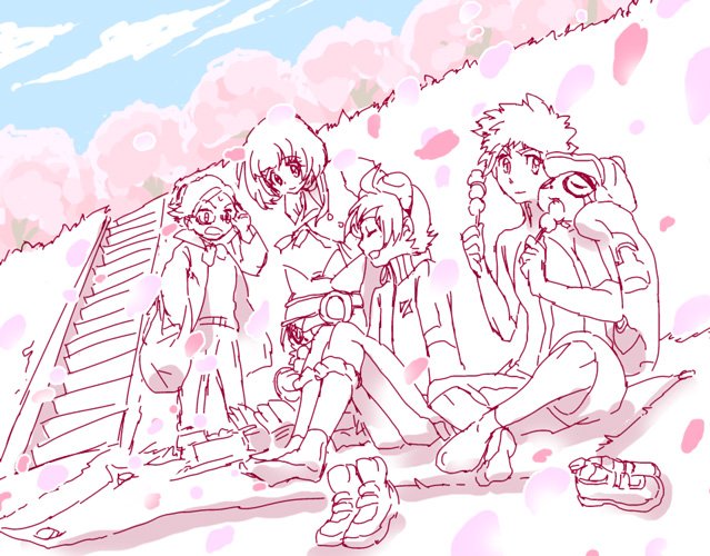 appmon cherry_blossoms digimon digimon_universe:_appli_monsters gatchmon kashiki_ai offmon ozora_yujin shinkai_haru tagme wato_takeru