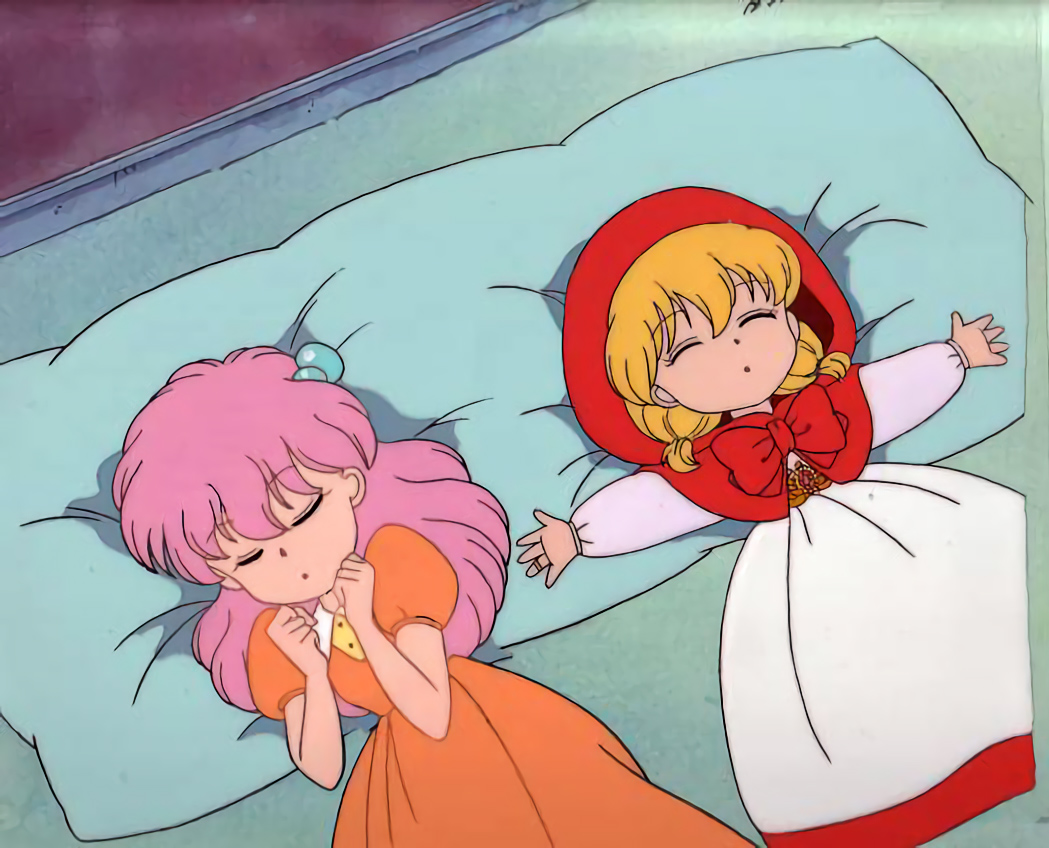 1990s_(style) akazukin_chacha bed chacha closed_eyes marin_(marine-sky-earth) retro_artstyle sleeping tagme
