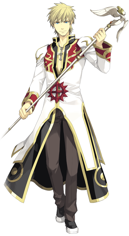 1boy black_coat black_shoes blonde_hair blue_eyes brown_pants closed_mouth coat cross cross_necklace cross_of_prontera full_body gold_trim high_priest_(ragnarok_online) holding holding_staff jewelry large_variant_set long_sleeves looking_at_viewer male_focus multicolored_coat necklace official_art pants ragnarok:_guild_masters ragnarok_online red_coat shoes simple_background smile solo staff standing transparent_background two-tone_coat variant_set white_coat yuikawa_kazuno