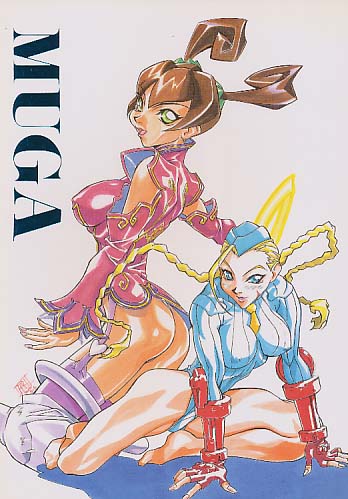 1990s_(style) ass blonde_hair blue_eyes braid braided_ponytail brown_hair cammy_white green_eyes june_lin_milliam legs leotard necktie oobari_masami plasma_sword retro_artstyle star_gladiator street_fighter street_fighter_zero_(series) twintails