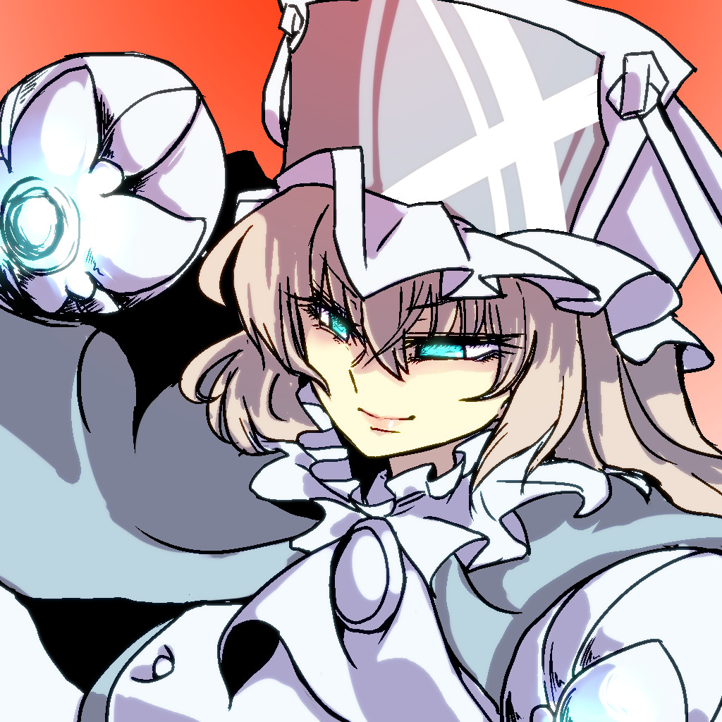 1girl amulet black_background blonde_hair cropped_torso green_eyes grey_brooch long_hair looking_down magical_girl mahou_shoujo_madoka_magica mahou_shoujo_oriko_magica mengnaidu mikuni_oriko portrait solo
