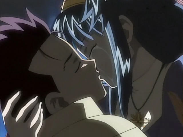 00s 1boy 1girl crusader_(ragnarok_online) hetero kiss priest priest_(ragnarok_online) priestess ragnarok_online ragnarok_the_animation roan_(ragnarok) sidelocks tears yuufa