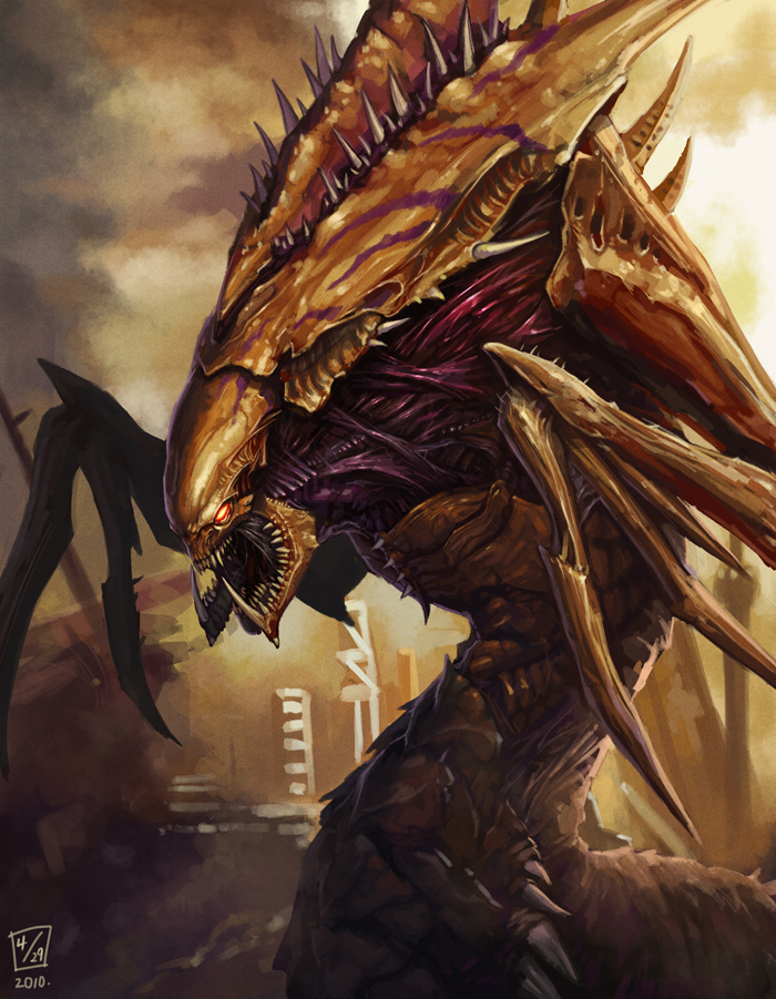 bad_id bad_pixiv_id epic glowing glowing_eyes hydralisk lieqi_hun monster no_humans sharp_teeth starcraft teeth zerg zerg_(starcraft)