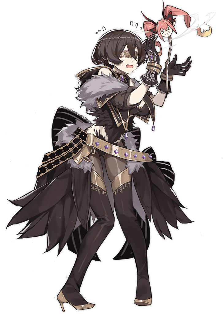 &gt;_&lt; 1girl ark_order belt black_boots black_dress black_gloves black_hair black_jacket black_leotard blindfold boots bow breasts cropped_jacket cuffs d: dress flying_sweatdrops full_body fur-trimmed_jacket fur_trim gloves high_heel_boots high_heels hodr_(ark_order) jacket knees_together_feet_apart kzhu large_breasts leotard loki_(ark_order) off_shoulder official_art open_mouth pantyhose shackles short_hair sidelocks solo standing tachi-e thigh_boots thighband_pantyhose thighhighs transparent_background