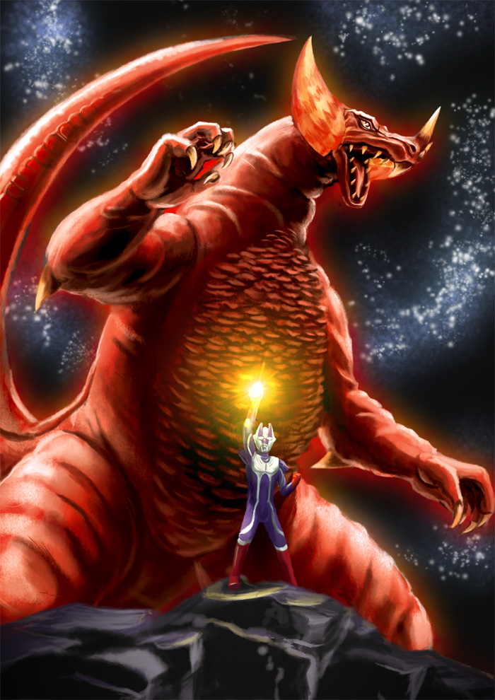 1boy alien claws corruption dinosaur giant giant_monster gomora horns kaiju mega_monster_battle:_ultra_galaxy_legends_the_movie monster nyoruniru open_mouth rei&#039;s_gomora reimon_(ultra_series) reionic_burst_gomora seijin sharp_teeth sky space star_(sky) starry_sky superhero_costume tail teeth tongue transformation tsuburaya_productions ultra_galaxy_mega_monster_battle ultra_galaxy_mega_monster_battle:_never_ending_odyssey ultra_series