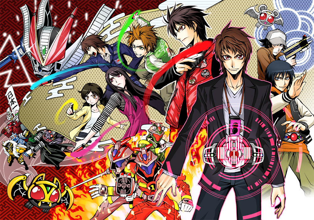 2girls 6+boys 666nao animification belt crossover deneb everyone fire fire-1 fire-2 fire-3 fujisawa_naoyuki hanaori_kotoha henshin ikenami_ryunosuke ikenami_ryuunosuke kadoya_tsukasa kaitou_daiki kamen_rider kamen_rider_dcd kamen_rider_den-o_(series) kamen_rider_new_den-o kintaros kintarosu kivala kivat-bat_iii momotaros momotarosu multiple_boys multiple_girls onodera_yuusuke ryutaros ryutarosu samurai_sentai_shinkenger shiba_takeru shiraishi_mako sieg super_sentai tani_chiaki tomica_hero_rescue_fire urataros uratarosu