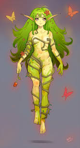 1girl barefoot breasts bug butterfly colored_skin completely_nude dryad floating flower flower_on_head flowers_in_hair full_body green_hair green_skin heroes_of_might_and_magic heroes_of_might_and_magic_v holding holding_flower insect kola411 leaf levitation long_hair looking_at_viewer medium_breasts might_and_magic multicolored_skin navel no_bra no_panties nude orange_eyes plant pointy_ears red_flower red_rose rose simple_background solo very_long_hair vines yellow_skin