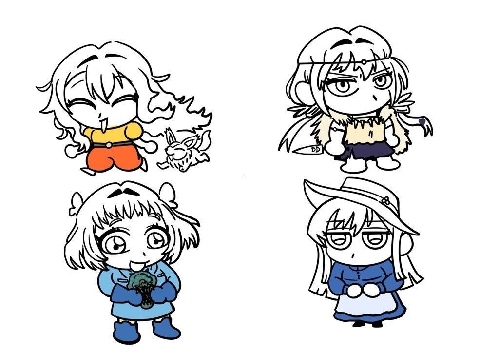 4girls bug butterfly butterfly_on_head chibi chibi_only cosplay eiai_nano fox_squirrel hair_intakes howl_no_ugoku_shiro inda_karane insect kaze_no_tani_no_nausicaa kimi_no_koto_ga_dai_dai_dai_dai_daisuki_na_100-nin_no_kanojo mononoke_hime multiple_girls nausicaa nausicaa_(cosplay) ohmu s2h331 san_(mononoke_hime) san_(mononoke_hime)_(cosplay) sheeta sheeta_(cosplay) sophie_(howl_no_ugoku_shiro) sophie_(howl_no_ugoku_shiro)_(cosplay) tenkuu_no_shiro_laputa yasashiki_yamame yoshimoto_shizuka