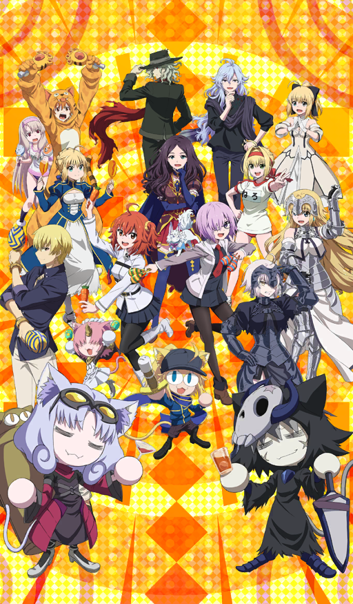 4boys 6+girls ahoge animal_costume animal_ear_fluff animal_print armor armored_boots armored_dress arms_up artist_collaboration artoria_pendragon_(fate) azrael_(fate) bare_shoulders between_fingers black_armor black_boots black_bow black_dress black_hat black_jacket black_pants black_pantyhose black_robe black_shirt black_skirt blonde_hair blue_dress blue_eyes blue_gloves blue_jacket blue_scarf blue_thighhighs bokken boots bow bracelet breasts brown_boots brown_dress brown_hair brown_pants brown_shirt brown_shorts buruma carrot chaldea_uniform character_name closed_eyes closed_mouth cocktail_glass commentary corn_dog cosplay covered_eyes creature creature_on_arm cup dancing detached_collar detached_sleeves dress drinking_glass dual_persona edmond_dantes_(fate) elbow_gloves excalibur_(fate/stay_night) fate/grand_carnival fate/grand_order fate_(series) food food_bite fou_(fate) front_slit frown fujimaru_ritsuka_(female) gauntlets gilgamesh gilgamesh_(caster)_(fate) gilgamesh_(establishment)_(fate) gilgamesh_(fate) glaring gloves gold_bracelet green_eyes grey_jacket gym_shirt hair_between_eyes hair_bow hair_bun hair_ornament hair_over_eyes hair_scrunchie hairband hand_on_headwear hand_on_own_chin hand_on_own_hip hat headband headpiece hirose_tomohito holding holding_carrot holding_cup holding_food holding_instrument holding_maracas holding_sword holding_weapon hood hood_down hood_up hooded_jacket horns ice ice_cube instrument jacket jaguarman_(fate) jeanne_d&#039;arc_(fate) jeanne_d&#039;arc_(ruler)_(fate) jeanne_d&#039;arc_(third_ascension)_(fate) jeanne_d&#039;arc_alter_(avenger)_(fate) jeanne_d&#039;arc_alter_(fate) jewelry juliet_sleeves kigurumi knees_together_feet_apart large_breasts layered_dress leg_up leonardo_da_vinci_(fate) long_hair long_sleeves looking_at_viewer maracas mash_kyrielight mask mask_on_head medium_breasts medium_hair merlin_(camelot_&amp;_co)_(fate) merlin_(fate) miniskirt morita_kazuaki multiple_boys multiple_girls mysterious_neco_v mysterious_neco_w mysterious_neco_x mysterious_neco_y name_tag necktie neco_spirit nero_claudius_(fate) nero_claudius_(olympian_bloomers)_(fate) official_alternate_costume official_art one_side_up open_clothes open_jacket open_mouth orange_background orange_eyes orange_hair own_hands_together pants pantyhose parted_lips phantom_maiden_(fate) pink_hair pink_hairband pleated_skirt ponytail puff_and_slash_sleeves puffy_short_sleeves puffy_sleeves purple_buruma purple_hair purple_pants purple_scarf purple_shirt red_bow red_buruma red_dress red_eyes red_headband red_necktie red_scarf red_skirt robe saber_(fate) saber_lily scarf scrunchie shirt short_dress short_hair short_sleeves shorts shouting sidelocks single_horn sitonai_(fate) skirt skull_mask sleeveless sleeveless_dress smile sword teeth thighhighs third-party_source three-quarter_sleeves tiger_costume tiger_print v very_long_hair weapon white_boots white_dress white_hair white_jacket white_shirt wing_collar wooden_sword yellow_scrunchie