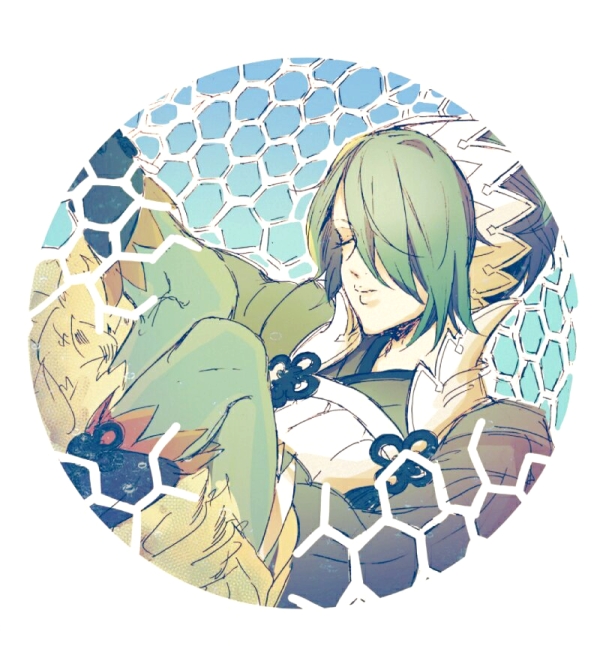 1girl blue_hair blue_pantyhose closed_eyes fire_emblem fire_emblem_fates hair_over_one_eye hairband hotate_rayan japanese_clothes net nintendo pantyhose setsuna_(fire_emblem) solo trapped