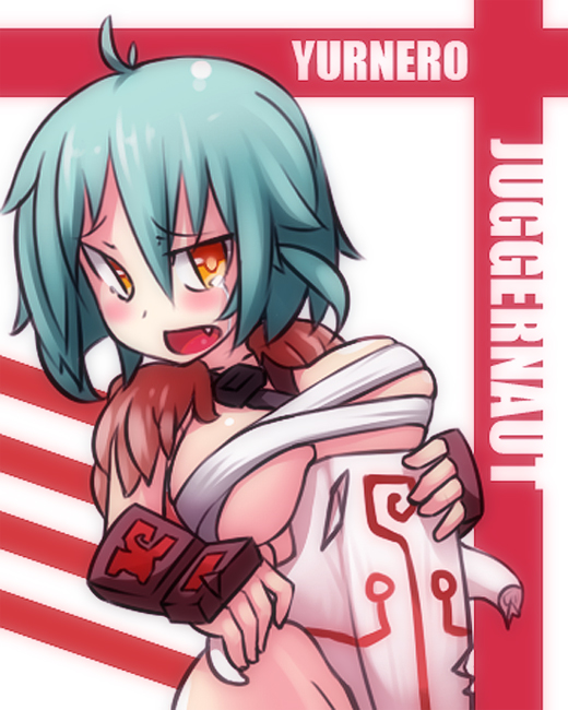 1girl bandages breasts dota_(series) dota_2 fang female_focus genderswap genderswap_(mtf) image_sample juggernaut_(dota) juggernaut_(dota_2) large_breasts naver_sample no_mask no_panties rabbitbrush solo tears