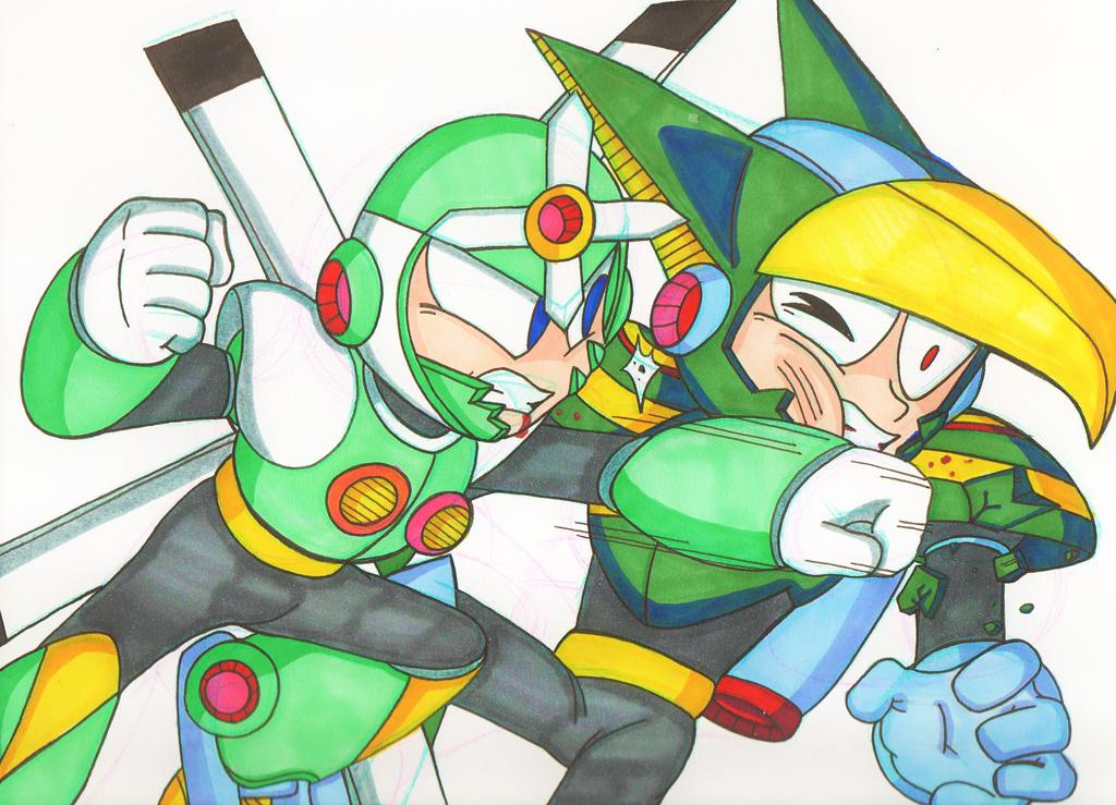 angry blue_eyes capcom damaged fighting gyro_man helmet jupiter_(mega_man) propeller punching robot robot_ears mega_man_(series) mega_man_(classic) mega_man_5 mega_man_v