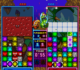 16bit blocks cave_of_wickedness dragon dragon_(tetris_attack) game_console garbage_block hookbill_the_koopa intelligent_systems koopa lowres mario_(series) nintendo panels snes super_nintendo tetris_attack