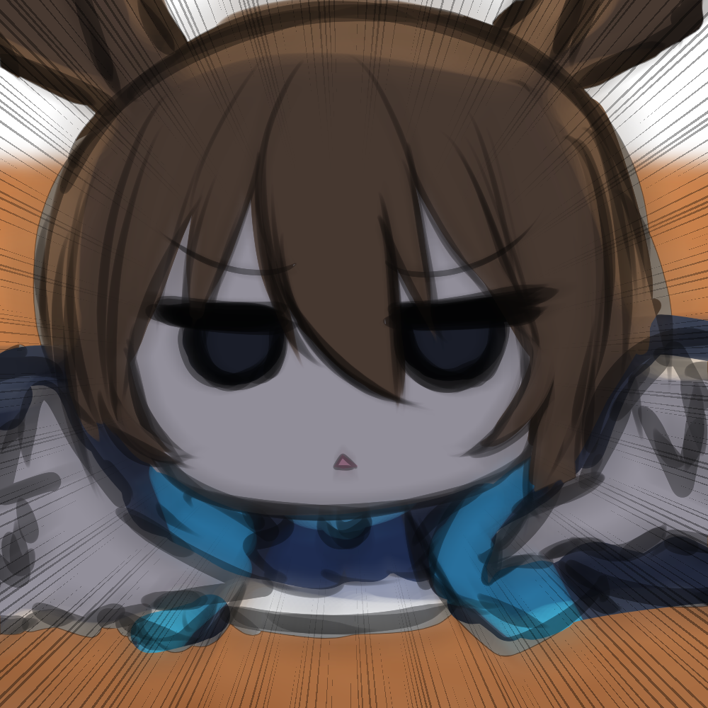 1girl :&lt; akaoni_(zumt3548) amiya_(arknights) animal_ears arknights black_eyes black_jacket blurry blurry_background brown_hair depth_of_field emphasis_lines hair_between_eyes jacket long_sleeves looking_at_viewer parted_lips rabbit_ears shirt sketch solo triangle_mouth white_shirt