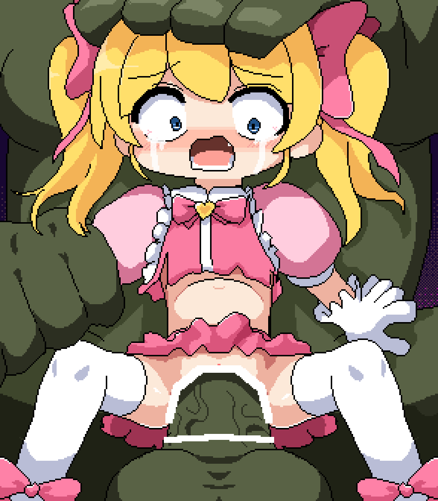 1boy 1girl abuse animated animated_gif bad_tag bow censored clothed_sex constricted_pupils crying crying_with_eyes_open defeat hair_bow hair_ornament hand_on_another&#039;s_head hetero loli magical_girl mosaic_censoring open_mouth orc penis pussy rape rinfone ryona sex sex_from_behind solo_focus spread_legs stomach_bulge tears testicles thighhighs twintails vaginal