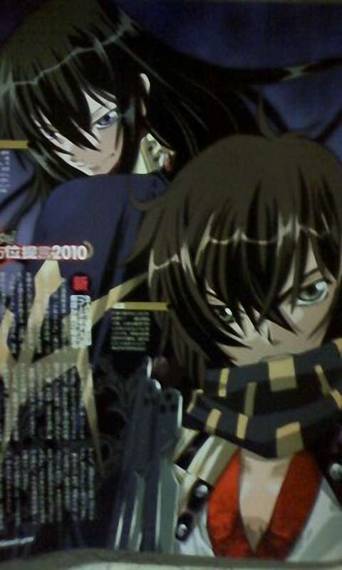 00s 1girl 2boys code_geass multiple_boys mystery_man_(code_geass) renya_(code_geass) scan takuma_tomomasa