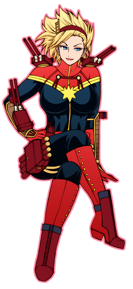 carol_danvers chiba_toshirou kantai_collection marvel ms._marvel_(series) ms_marvel parody