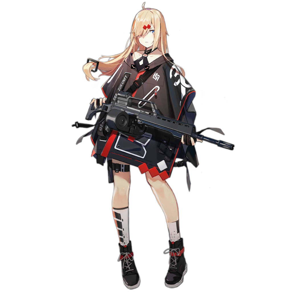 1girl ahoge ankle_boots assault_rifle asymmetrical_legwear beta_c-mag black_gloves blonde_hair blue_eyes boots buckle choker clothes_writing coat double-drum_magazine drum_magazine female_focus full_body funengliang_jieheti girls&#039;_frontline gloves gun h&amp;k_mg36 hair_ornament hair_over_one_eye heckler_&amp;_koch high-capacity_magazine holding holding_gun holding_weapon kneehighs lace-up_boots long_hair magazine_(weapon) mg36_(girls&#039;_frontline) mole mole_under_eye multicolored_clothes o-ring off_shoulder official_art parted_lips partially_fingerless_gloves rifle sidelocks single_kneehigh single_sock snap-fit_buckle socks solo standing thigh_strap transparent_background uneven_legwear weapon zipper