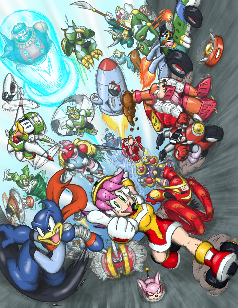 beat_(mega_man) breasts capcom centaur_man charge_man day dive_man dress duo_(mega_man) dust flying galaxy_man grin ground_man gyro_man jupiter_(mega_man) mask mega_man:_battle_&amp;_chase mega_man_(classic) mega_man_(series) mega_man_10 mega_man_2 mega_man_3 mega_man_4 mega_man_5 mega_man_6 mega_man_7 mega_man_8 mega_man_9 mega_man_v napalm_man nitro_man non-humanoid_robot oil_man pink_hair plum_(mega_man) quick_man race robot robot_animal robot_ears robot_girl rocket rockman_(game) running rush_(mega_man) smile speeding spinning tengu_man tengu_mask thumbs_up top_man tornado_man turbo_man wings