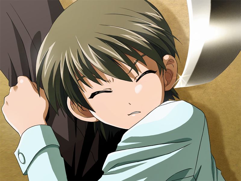 1girl edelweiss game_cg hinata_mizuki katakura_shinji short_hair