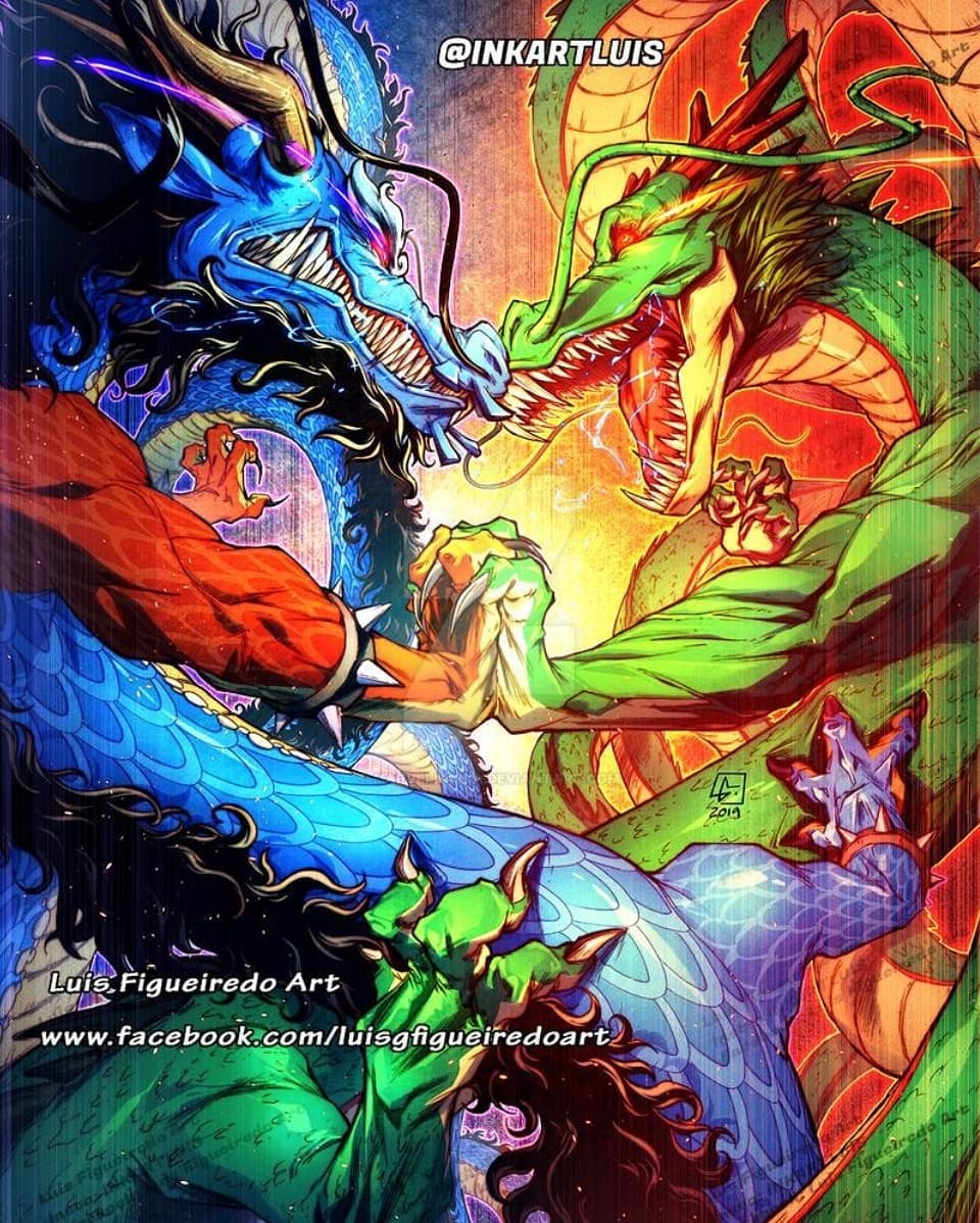 crossover dragon dragon_ball kaidou_(one_piece) one_piece shenron tagme