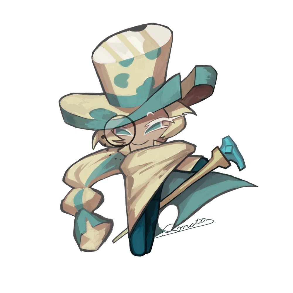 1other aqua_cape aqua_eyes aqua_hair aqua_hat artist_name blonde_hair blue_gloves blue_pants cape closed_mouth cookie_run cookie_run:_ovenbreak full_body gloves hat holding long_hair long_sleeves looking_at_viewer monocle multicolored_hair other_focus pants rn9j roguefort_cookie simple_background smile solo standing streaked_hair top_hat two-sided_cape two-sided_fabric two-tone_cape two-tone_hat white_background yellow_cape yellow_hat