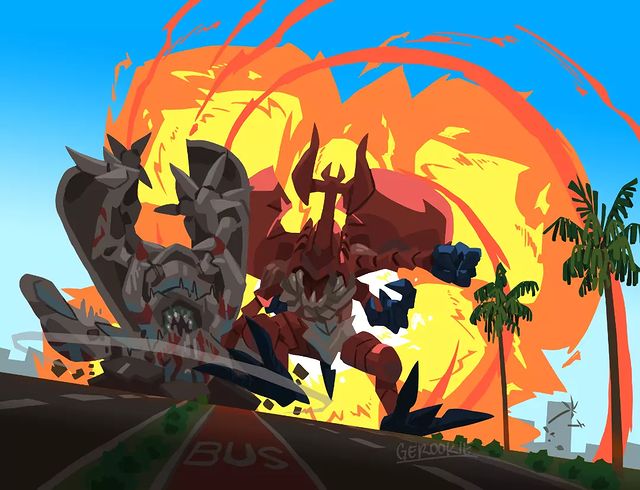 atlurkabuterimon atlurkabuterimon_(red) bug digimon digimon_(creature) exoskeleton horns okuwamon rhinoceros_beetle sharp_teeth teeth