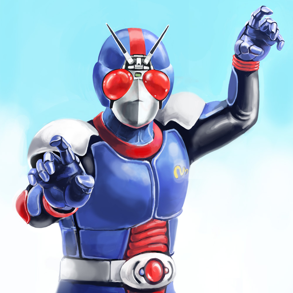 antennae belt biorider kamen_rider kamen_rider_black_rx kamen_rider_black_rx_(series) male_focus masked_rider matchin solo